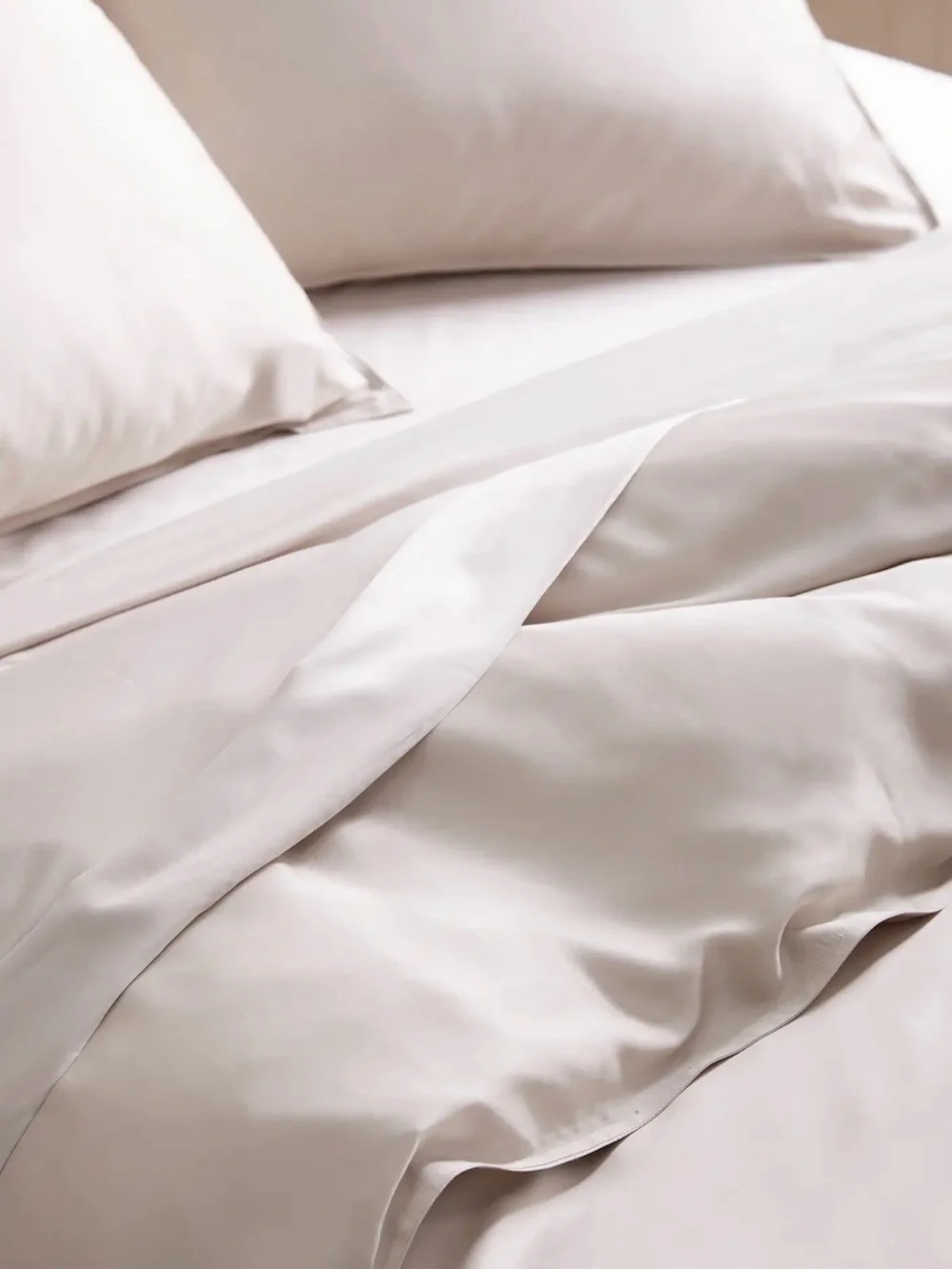 NWOT Quince Organic Bamboo 3 Pc Duvet Cover Set, Full/Queen (Sand)